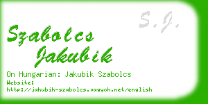 szabolcs jakubik business card